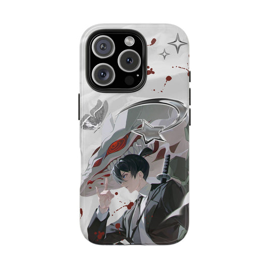 Anime Aki Demon Mask Tough Phone Case — Stylish Protective iPhone Cover
