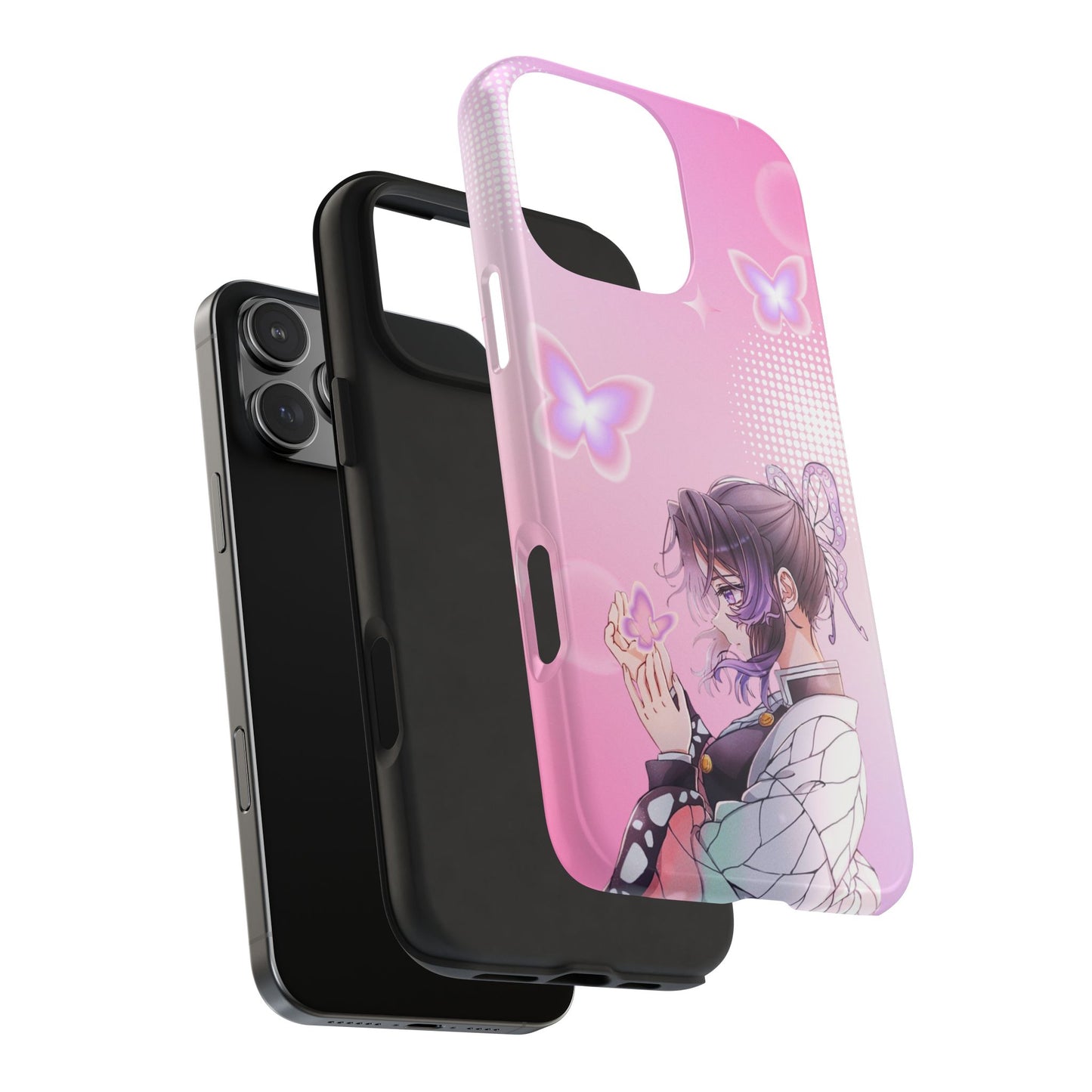 Demon Slayer Y2K Shinobu — Anime Butterfly Pink Protective Case