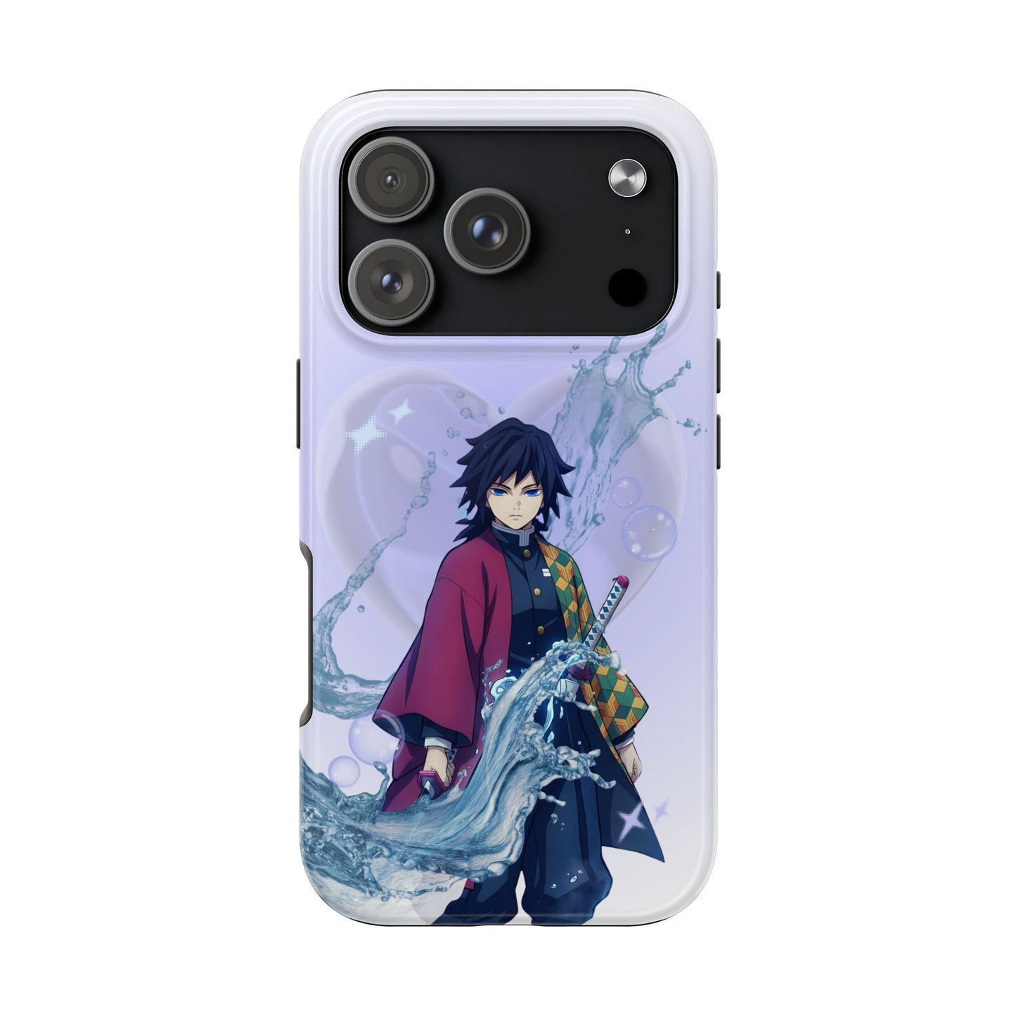 Water-Style Anime Phone Case — Giyu Tomioka Tough Protective Cover