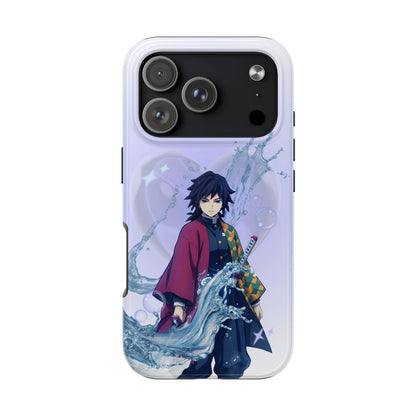 Water-Style Anime Phone Case — Giyu Tomioka Tough Protective Cover