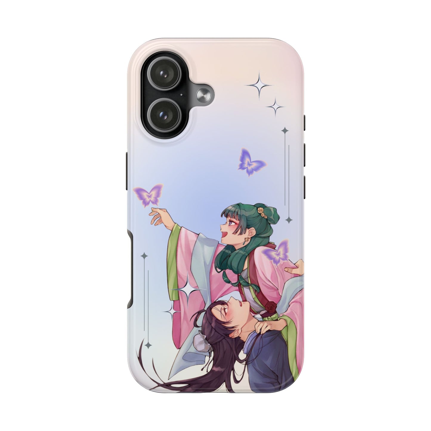 Butterfly One-Sided Couple Phone Case — Cute Pastel Kawaii Tough Phone Case