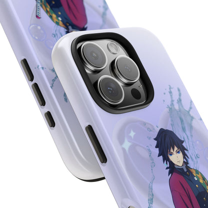 Water-Style Anime Phone Case — Giyu Tomioka Tough Protective Cover
