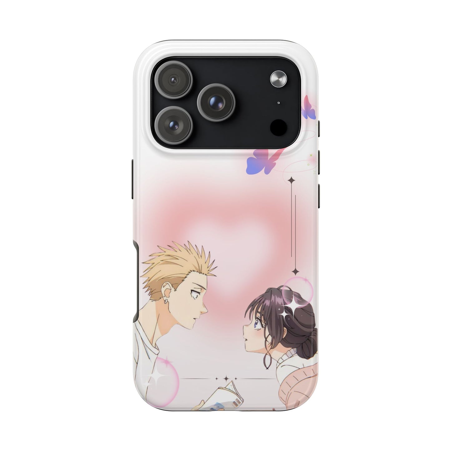 Height Difference Tough Phone Case — Romantic Heart Design