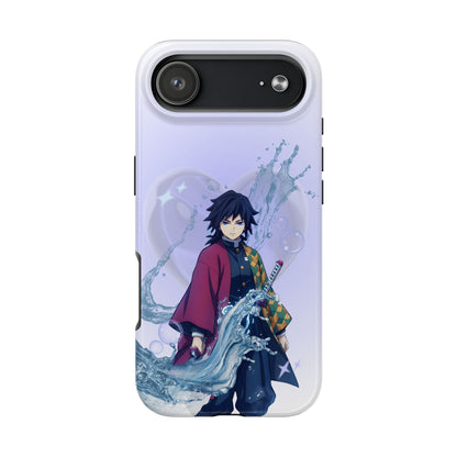 Water-Style Anime Phone Case — Giyu Tomioka Tough Protective Cover