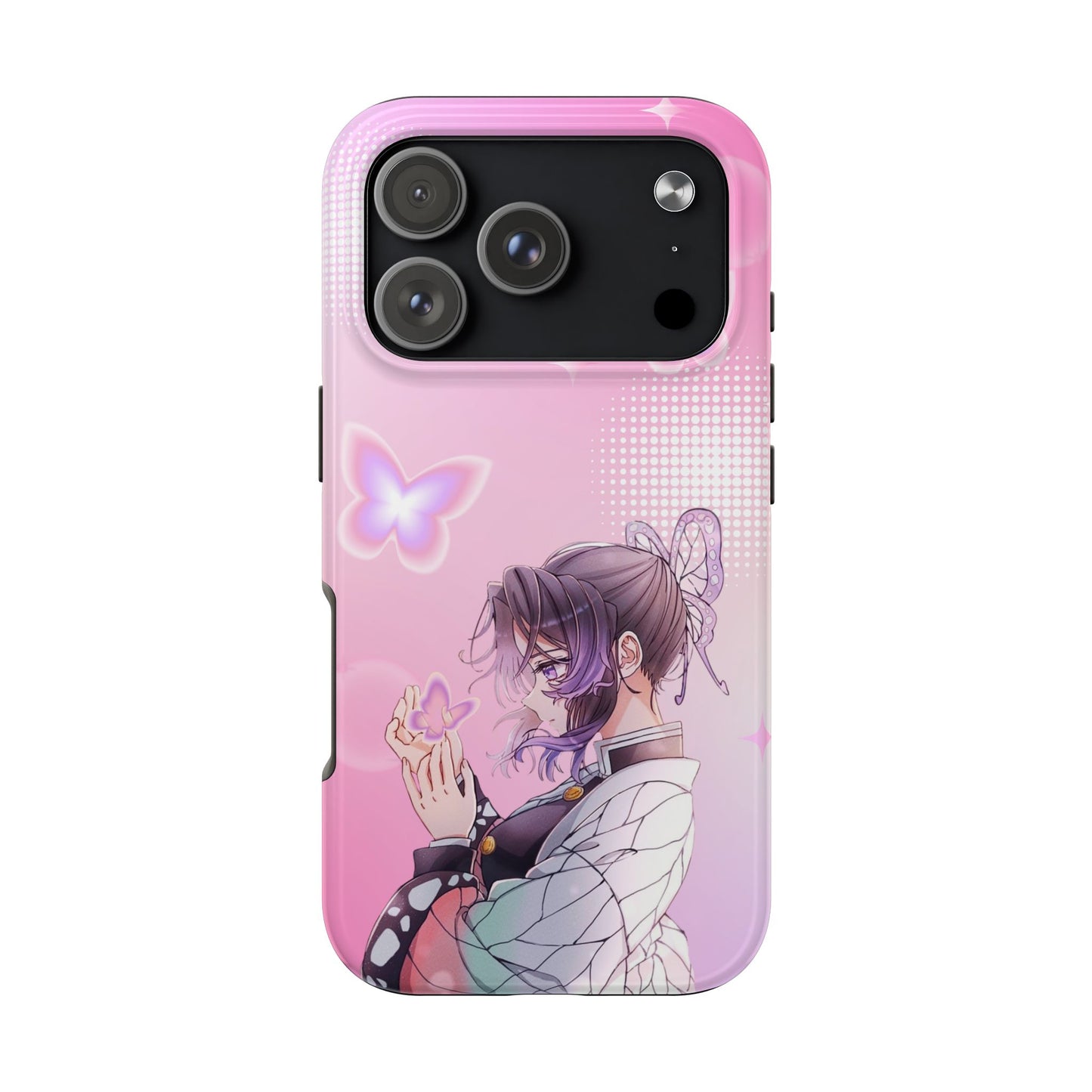 Demon Slayer Y2K Shinobu — Anime Butterfly Pink Protective Case