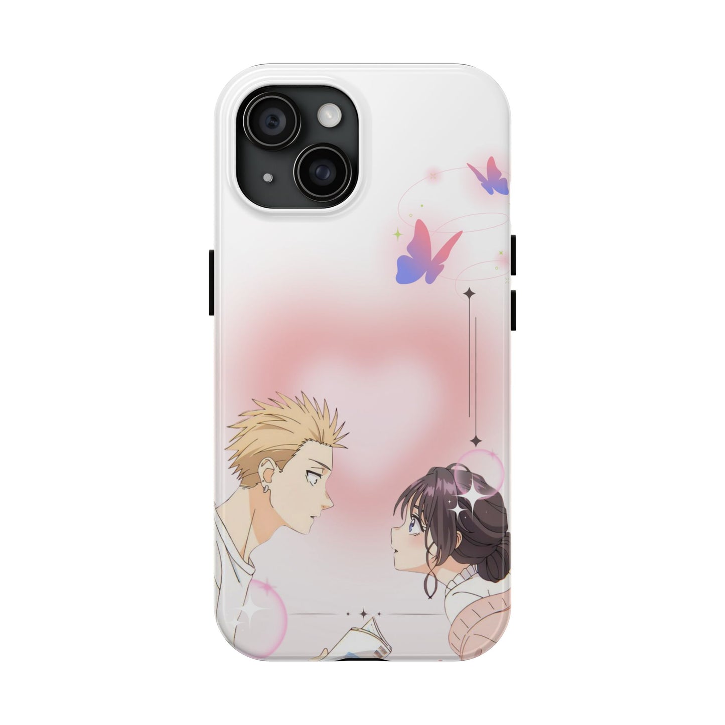 Height Difference Tough Phone Case — Romantic Heart Design
