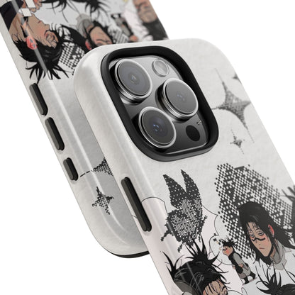 Fave Sad Boy Tough Phone Case — Black & White Character Collage
