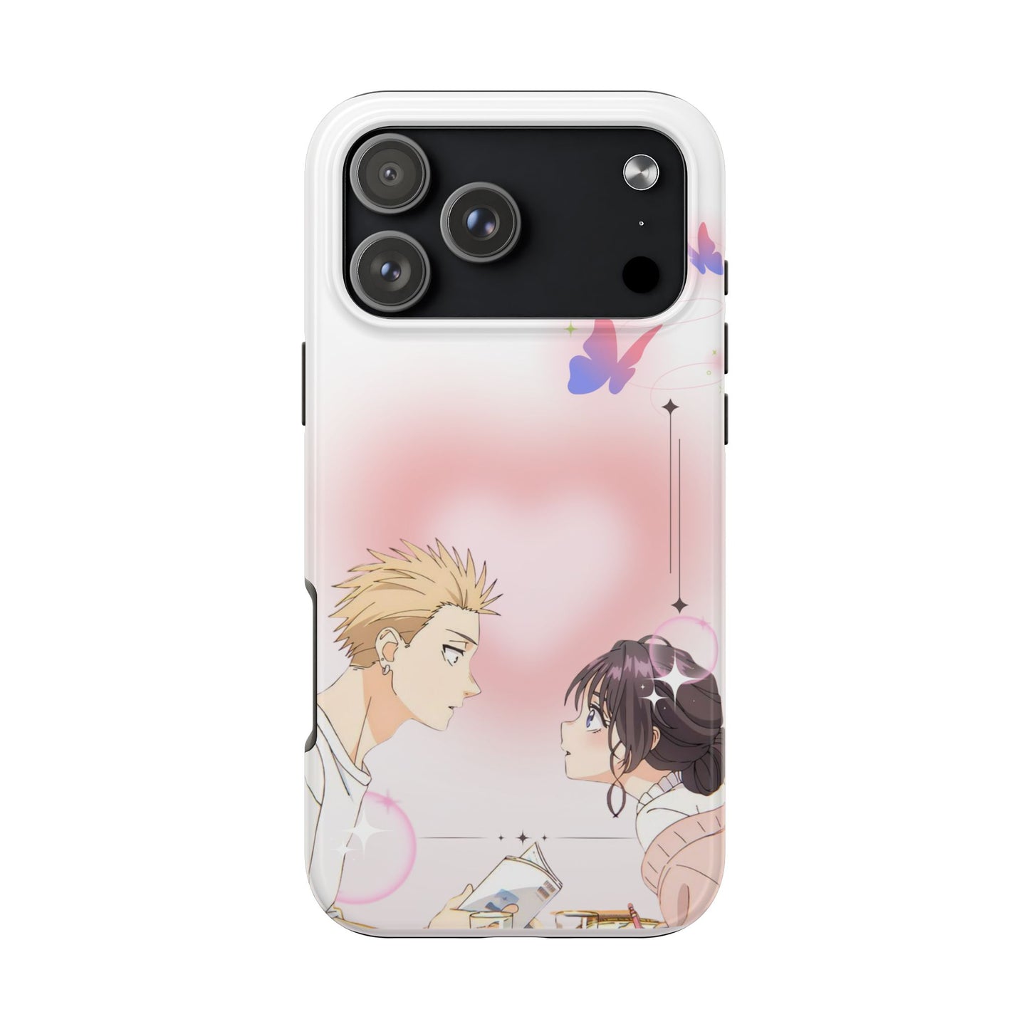 Height Difference Tough Phone Case — Romantic Heart Design