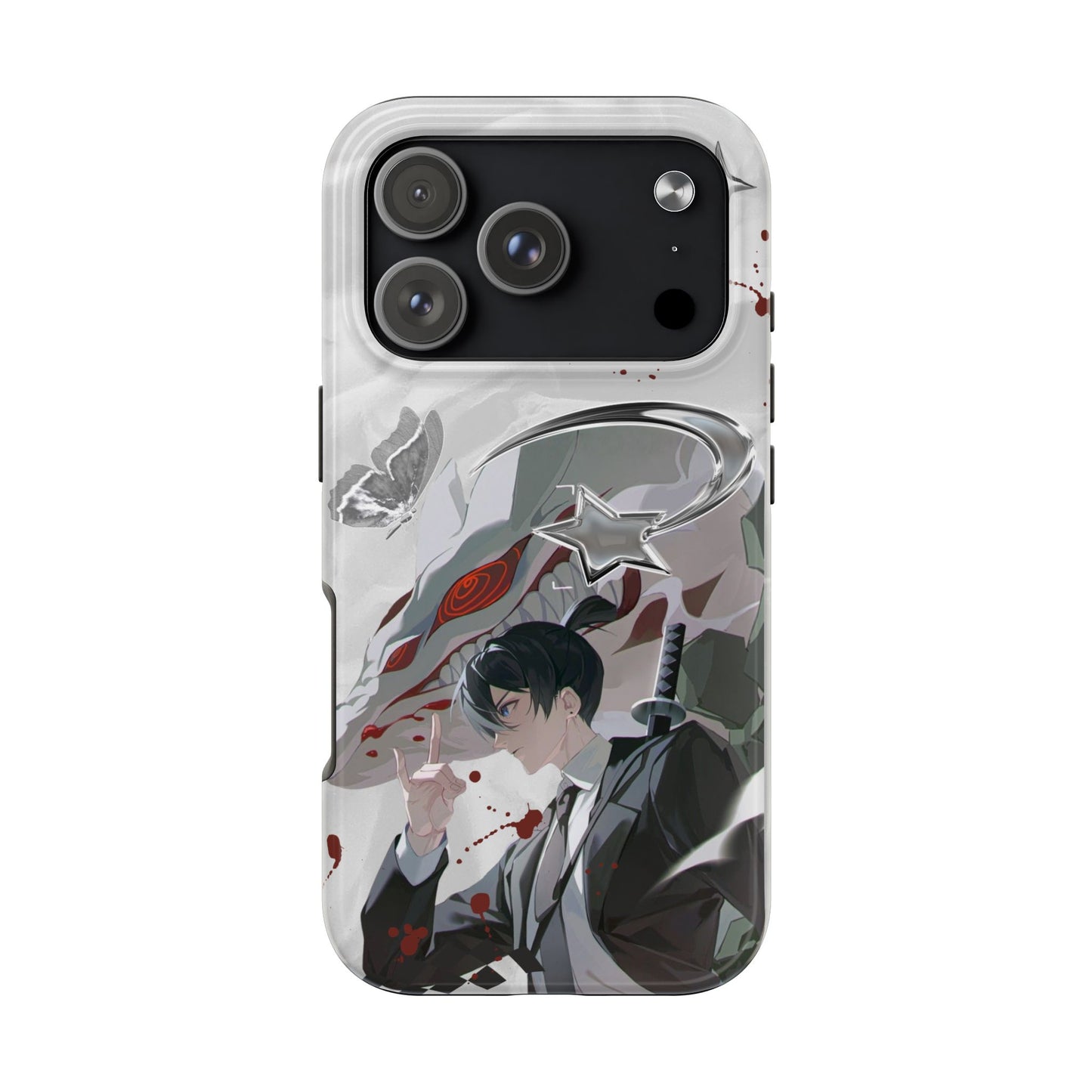 Anime Aki Demon Mask Tough Phone Case — Stylish Protective iPhone Cover
