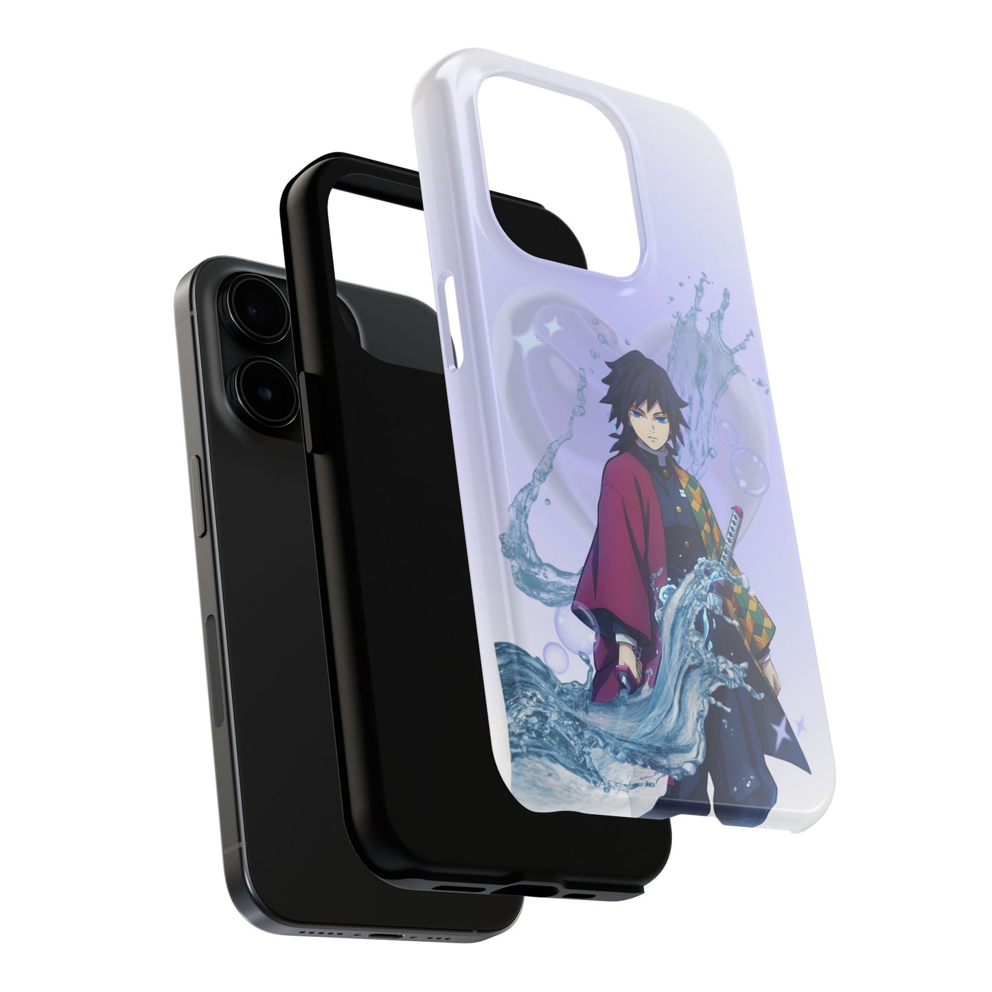 Water-Style Anime Phone Case — Giyu Tomioka Tough Protective Cover