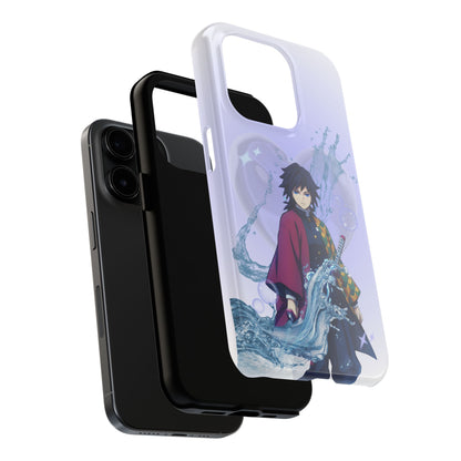 Water-Style Anime Phone Case — Giyu Tomioka Tough Protective Cover