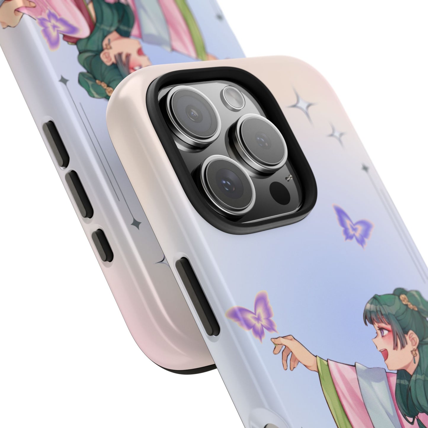 Butterfly One-Sided Couple Phone Case — Cute Pastel Kawaii Tough Phone Case