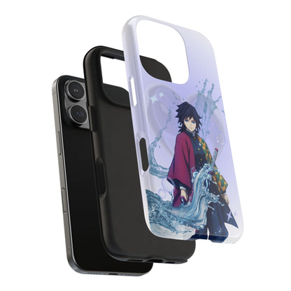Water-Style Anime Phone Case — Giyu Tomioka Tough Protective Cover