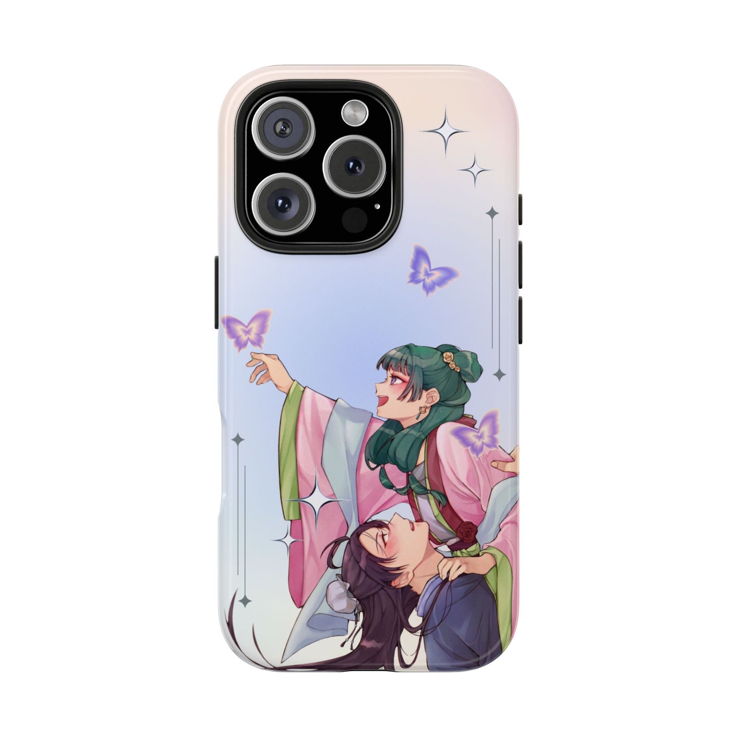 Butterfly One-Sided Couple Phone Case — Cute Pastel Kawaii Tough Phone Case